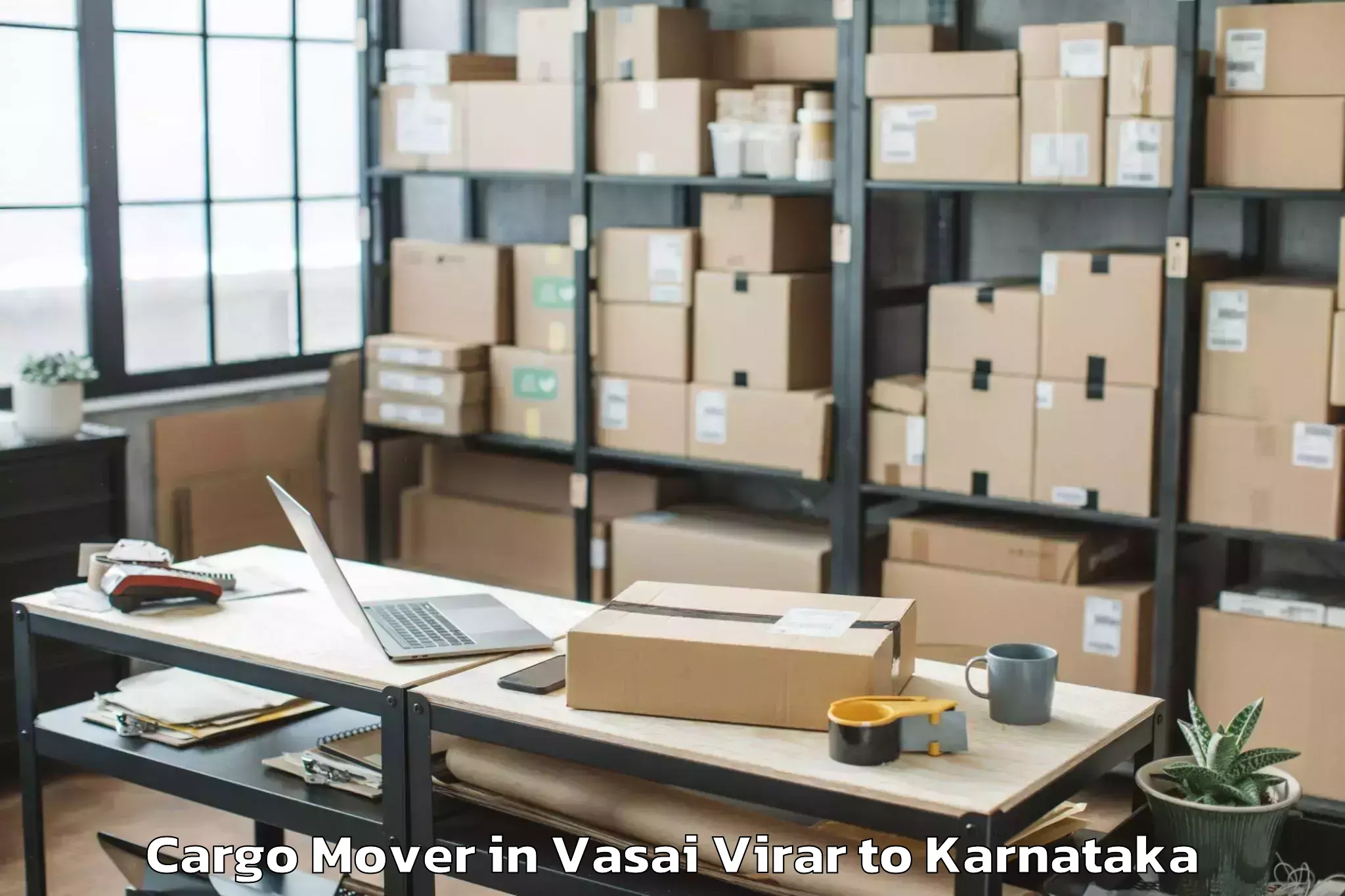 Hassle-Free Vasai Virar to Karnataka Janapada Vishwavidya Cargo Mover